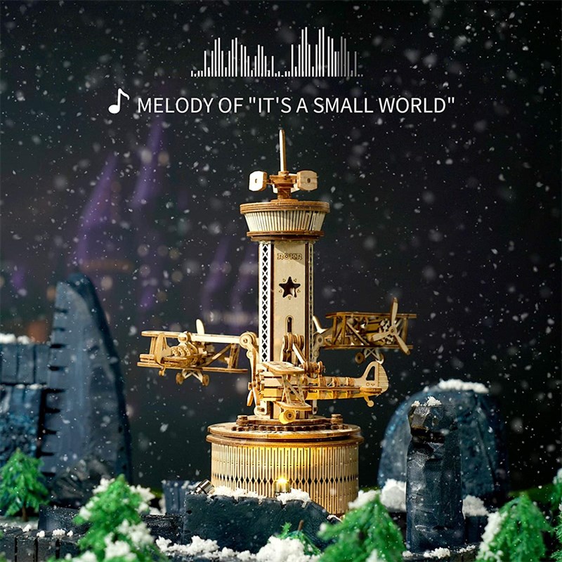 Robotime Rokr Music Box 3D Wooden Puzzle Game Assembly Model