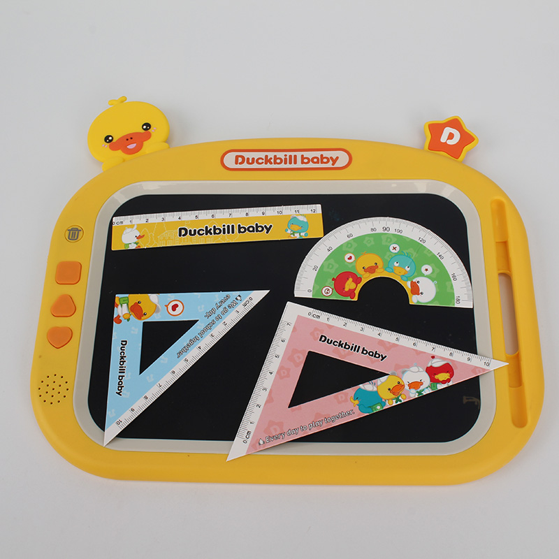 甄潮鸭嘴兽宝贝儿童彩色语音液晶写字绘画板可擦大号磁性小黑板