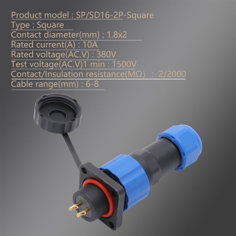 10sets/lot IP68 Waterproof SD16 Aviation Plug Socket Male +