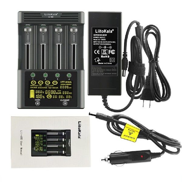 极速US/EU/UK Plug Lii-600/Lii-S8 Battery Charger For Li-ion