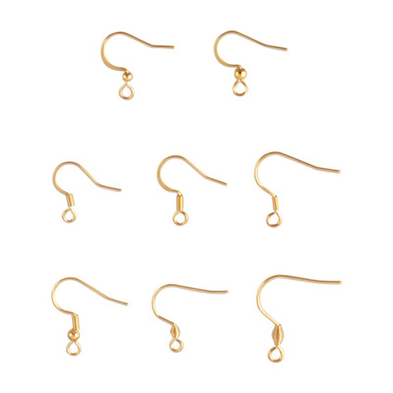 50pcs Stainless Steel Ear Hook Findings Clasps Hooks DIY Ear