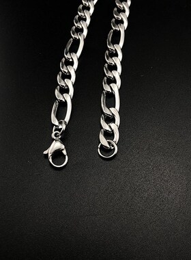 新款韩国链条通体钛钢项链 男士夸张NK三比一项链 时尚饰品