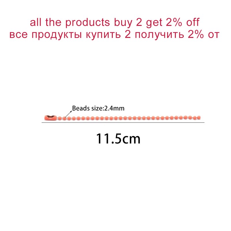 20/40/60/80pcs Ball Bead Chains Fits Key Chain/Dolls/Label H