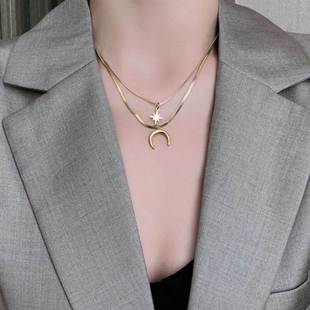 women neckl stainless jewelry thick chain choker pendant