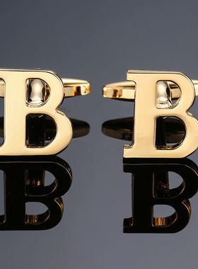 DY New high quality gold letters A-Z name Cufflinks men Fren