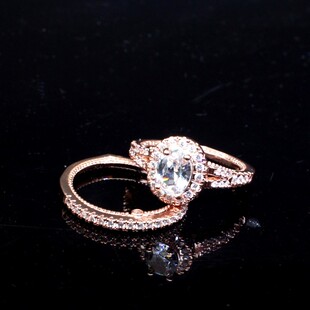 Rose Gold color Ring for Women Engagement Jewelry rings gift