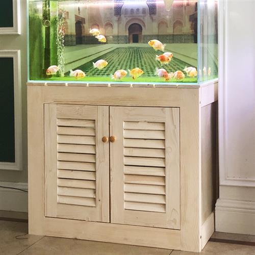 实木鱼缸底柜底架底座松木草缸柜鱼缸架子定做水族箱底滤柜鱼缸柜