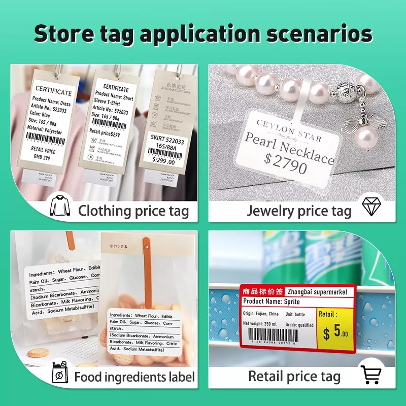 10Rolls NIIMBOT B1 B203 B21 B3S Label Paper Non-waterproof T