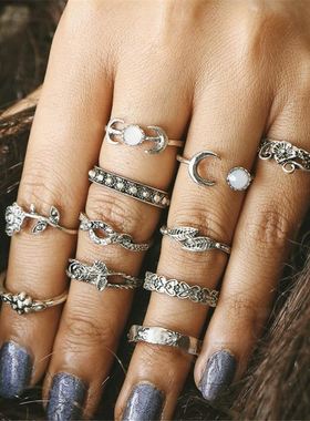 13pcs sets fashion gold rings women戒指