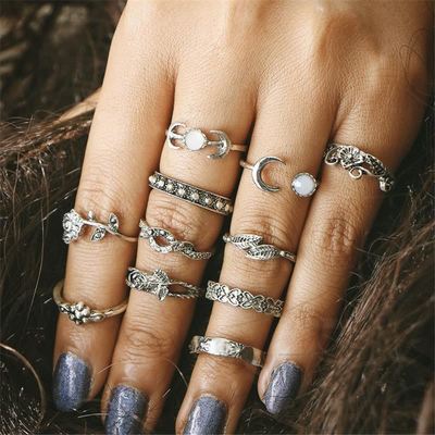 13pcs sets fashion gold rings women戒指