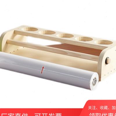 儿童画架桌面台式实木收纳卷纸架画纸画轴幼儿园画画套装绘画工具