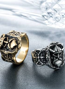 -R0318-NK01 Retro Fashion Personality Pirate Viking Mens Ti