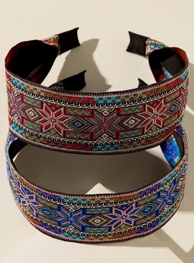 and Hair Accessories Beautiful Ethnic Pattern Wide Hair Hoop