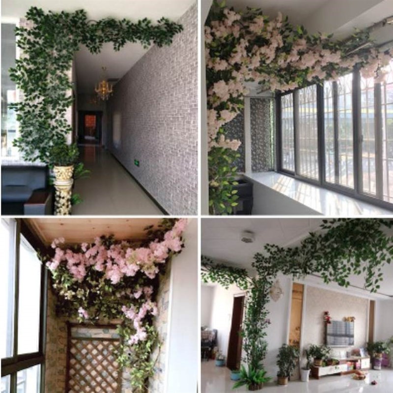 仿真树藤枯藤藤条装饰藤蔓假树枝树叶婚庆吊顶树杆植物绿植墙树杈