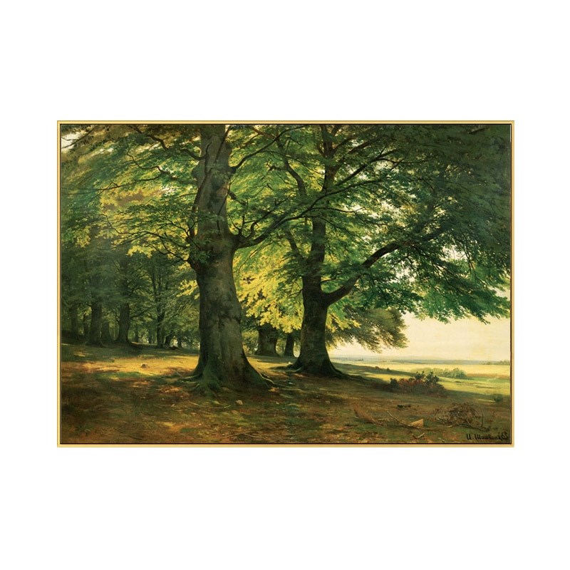 希施金大树装饰画沙发背景挂画走廊玄关古典画森林壁画入户有网红图片