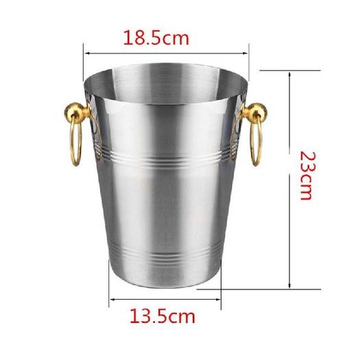 Stainless Steel Bar Ice Bucket Two Handles Champagne Bucket