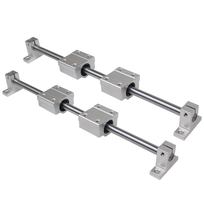 双光轴导轨滑轨滑台光轴16 圆柱导轨滑块 光杆滑杆滑座直径16