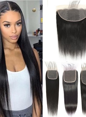 4X4 5X5 6X6 13X4 HD Transparent Lace Closure Straight Lace F