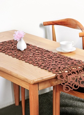 Felt Table Runner Hollow Out Table Runners Foldable Kitchen