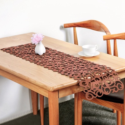 Felt Table Runner Hollow Out Table Runners Foldable Kitchen