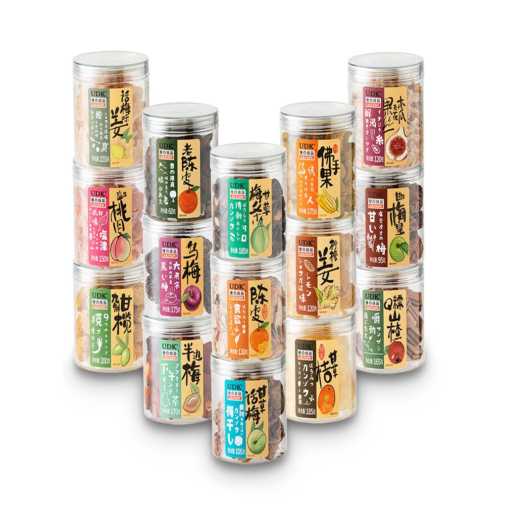UDK优之良品罐装凉果甘草话梅梅条乌梅山楂陈皮即食休闲办公零食