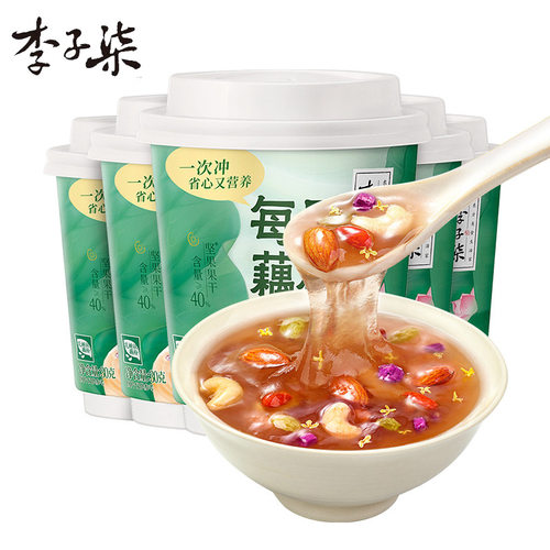 李子柒每日藕粉30g杯装桂花坚果藕粉莲藕羹营养早餐代餐冲饮速食