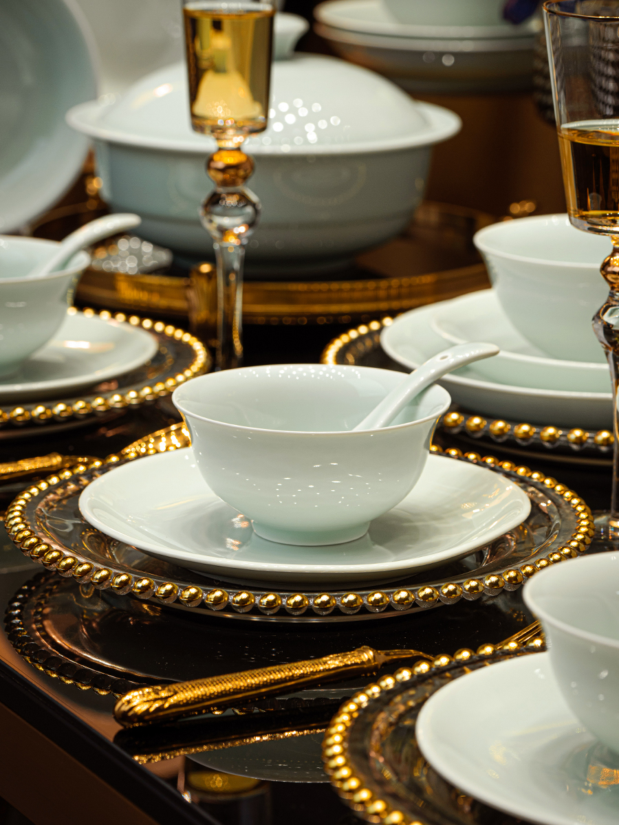 影青瓷景德镇陶瓷餐具套装家用餐具高白瓷高温釉下彩碗正品