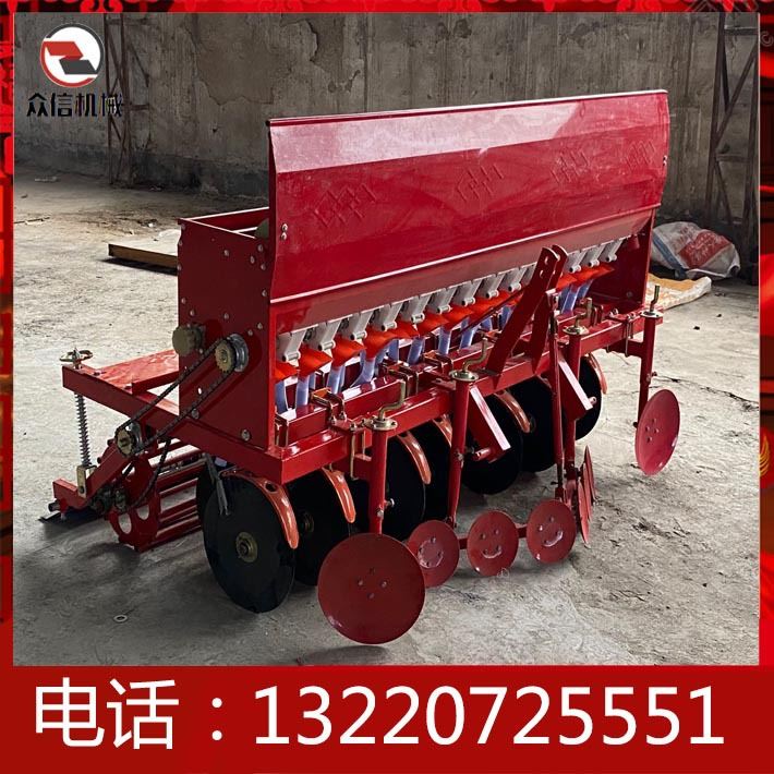 小麦旋播机四轮拖拉机后置高粱小麦旋耕播种一体机多行小麦播种机