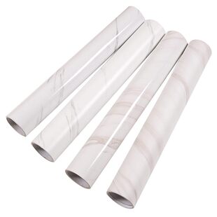 加厚爵士白贴纸厨房台面仿大理石壁纸自粘防水哑光鱼肚雅士白岩板