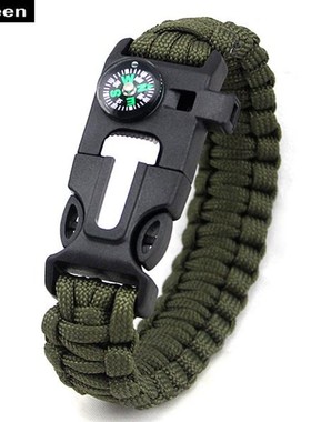 Multi-function Survival Emergency Rope Compass Whistle