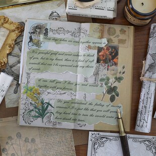 material 极速Vintage account and art literature hand past