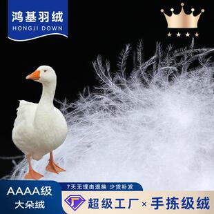 鸿基高蓬松清水货羽绒95白鹅绒制衣制被4A白鹅绒现充用高洁净
