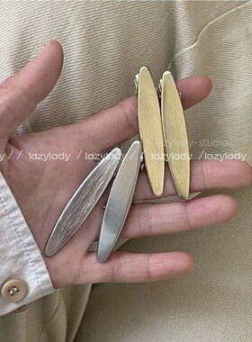 复古法式质感银色发夹百搭可可爱爱刘海夹独特小众ins风侧边夹子