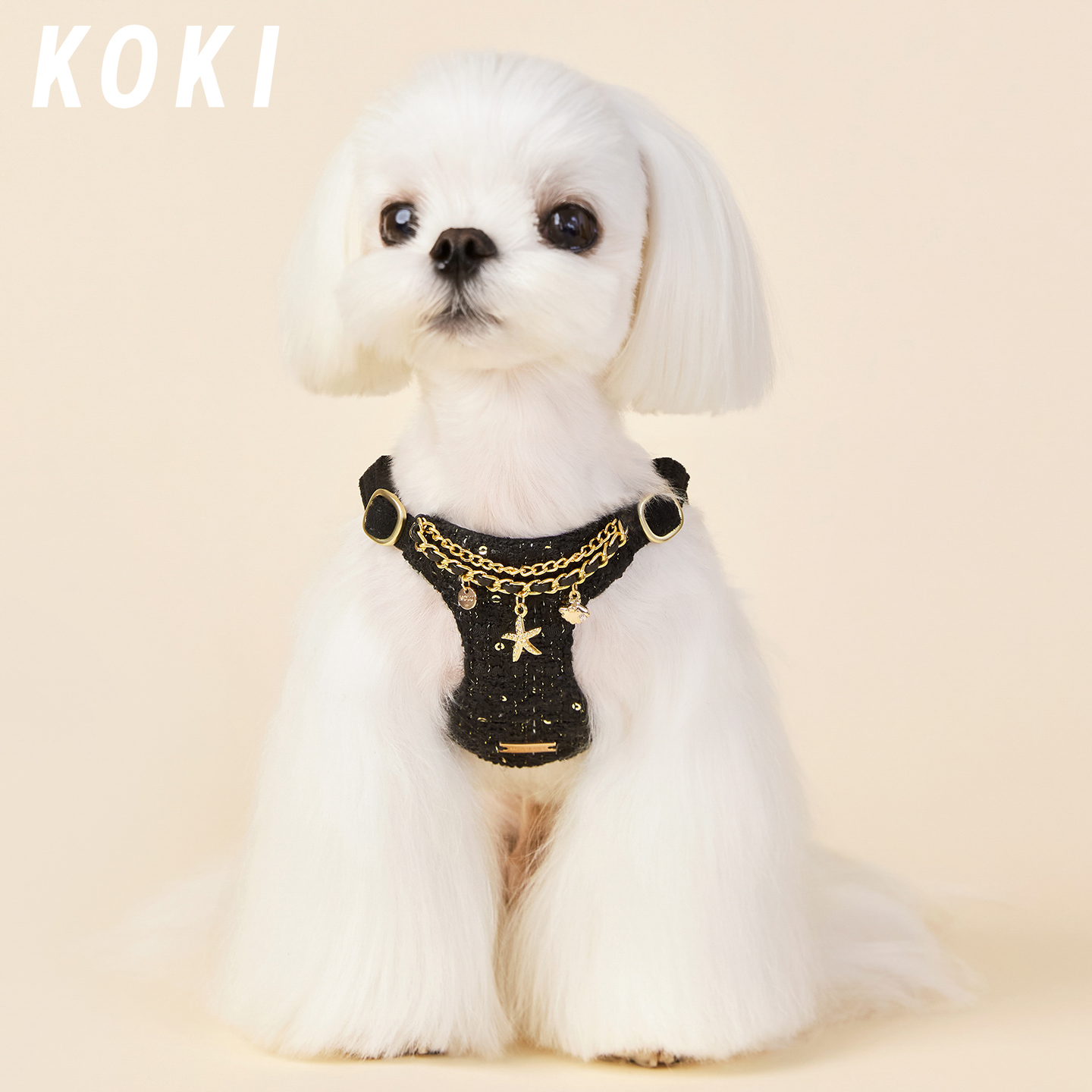 KOKI狗狗牵引绳小香小型中犬狗绳子遛狗绳背心式泰迪防挣脱胸背带