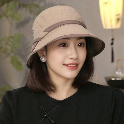 新款速干帽子遮阳帽女防晒防紫外线时尚洋气渔夫帽夏凉帽太阳帽女