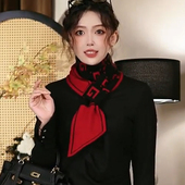 懒人小围脖女 百搭安可拉红韩版 秋冬新款 围巾女保暖护颈高级感时尚