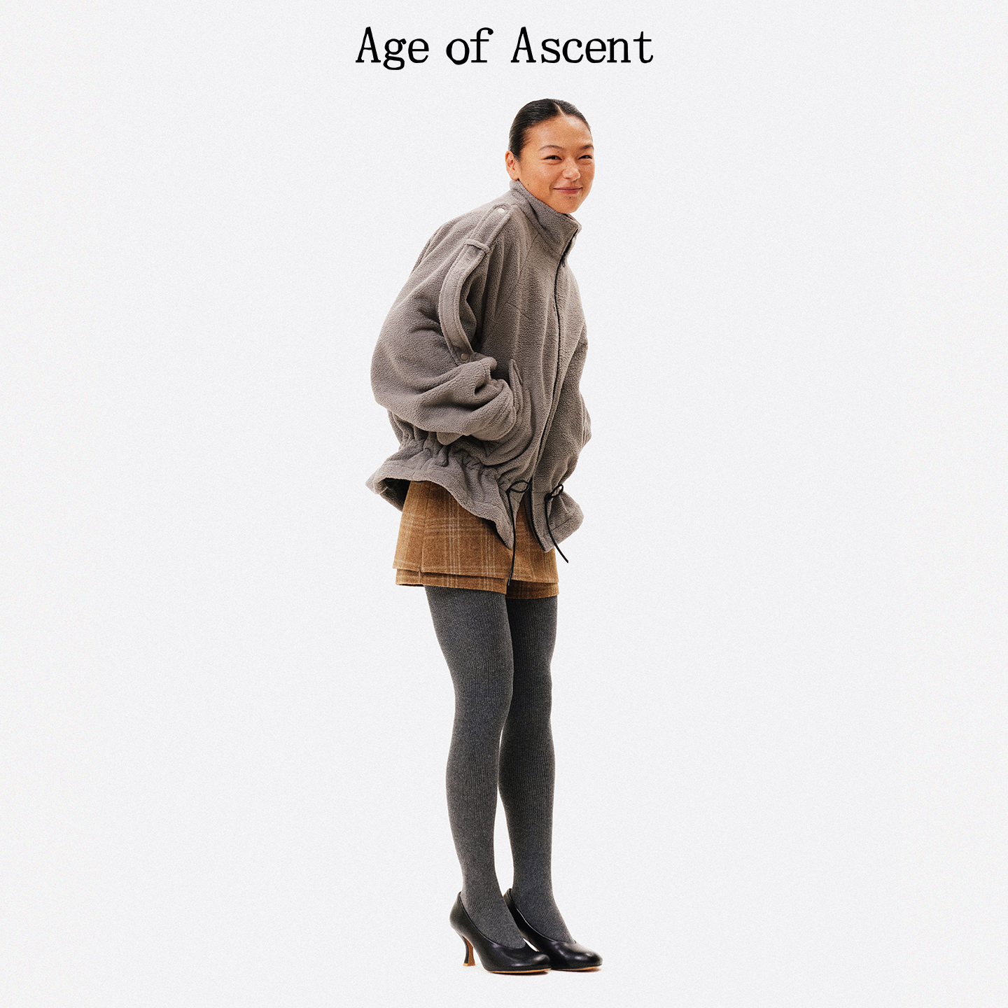 Age of Ascent 抽绳荷叶边加厚摇粒绒棉服外套