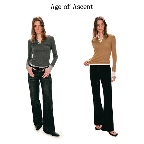 AgeofAscent假两件层次感针织衫