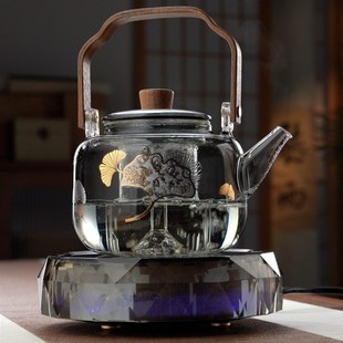围炉煮茶京岛水晶黑晶炉大功率烧水壶花茶壶家Q用静音煮水器煮茶