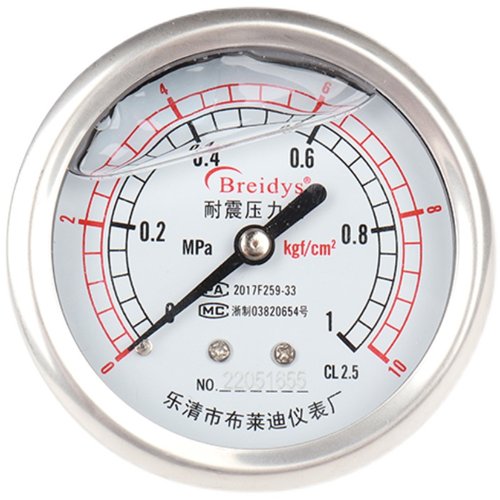 压力表YN60ZBF全不锈钢耐震压力表0-1.6I/100mpa多量程水压气压表