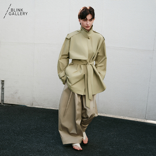 BLINK 伦敦生活英伦老钱风复古高级短风衣外套