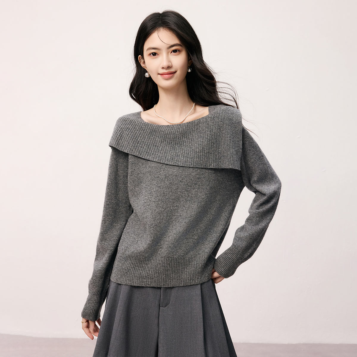 SeRinaBlue新款女士长袖羊毛衫