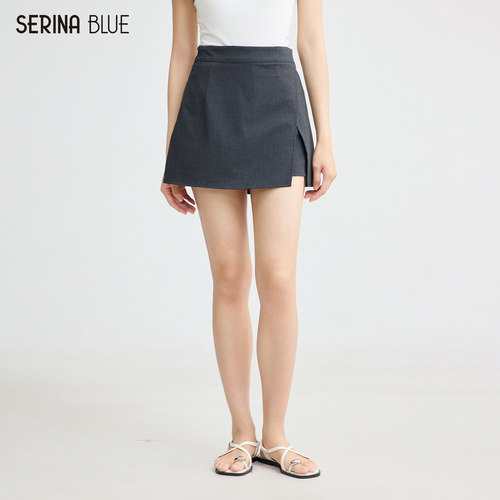 SeRinaBlue女士开叉西装半身裙