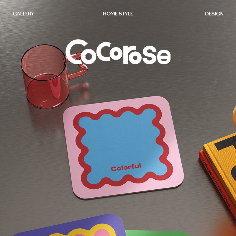 彩浪奇遇多巴胺网红ins风纳帕皮纹吸水杯垫防烫隔热防滑波浪杯垫,居家布艺,餐垫,淘宝优惠券,粉丝福利购,淘宝优惠卷