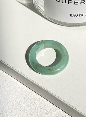 Resin color ring women树脂彩色戒指 创意复古森系性冷淡风戒指