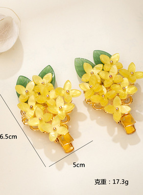1 Pair Fragrans Leaf Side Clips Hair Jewellry Accessories Fr