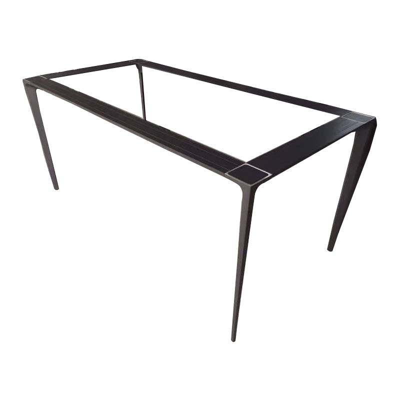 铝合金桌脚实心会议桌桌架岩板桌腿餐桌腿办公桌腿支架简约现代腿