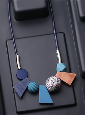 极速秋冬短款毛衣链设计感小众女高端项链精致高领装饰气质女士高