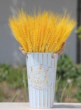 金麦穗装饰花束开业大小麦干花客厅落地摆设装饰金色稻穗花篮插花