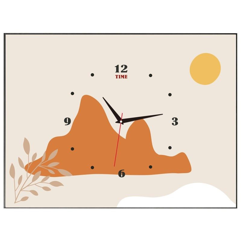 简约电表箱画装饰画带钟表遮挡总开关电闸配电箱电表盒免打孔挂画